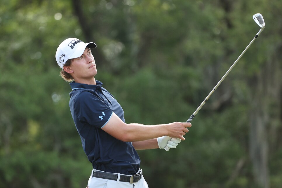Maverick McNealy contended at Harbour Town while using Nike irons